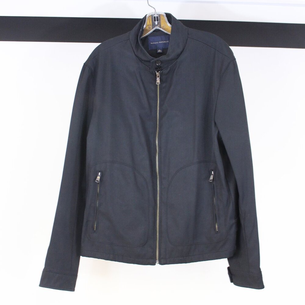 Banana‎ Republic Men’s Black Zip Jacket Size Large Spring 2011